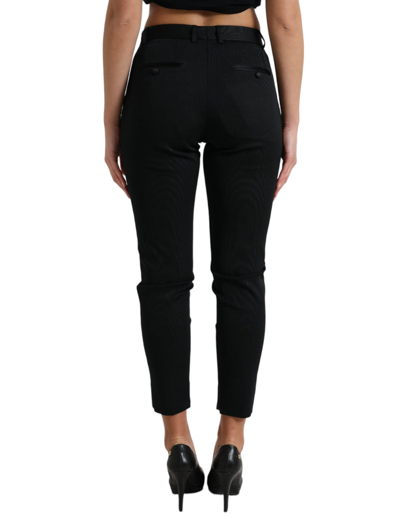 Chic High Waist Skinny Cropped Pants Dolce & Gabbana