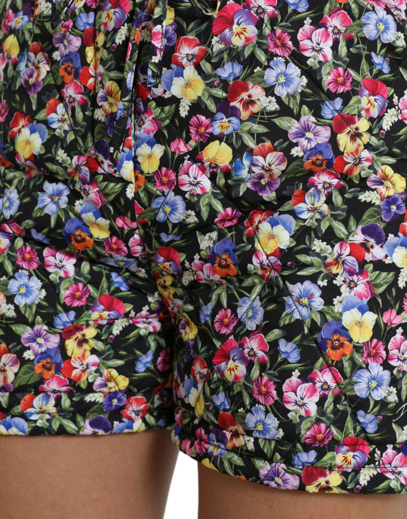 Vibrant High Waist Floral Shorts Dolce & Gabbana