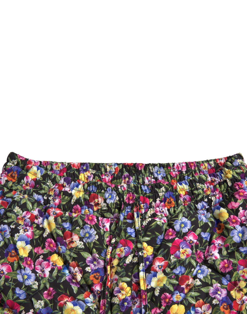 Vibrant High Waist Floral Shorts Dolce & Gabbana