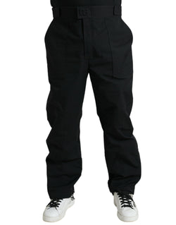 Elegant Casual Black Straight Pants Dolce & Gabbana