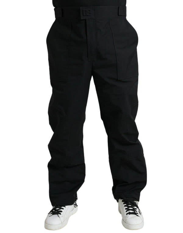 Elegant Casual Black Straight Pants Dolce & Gabbana