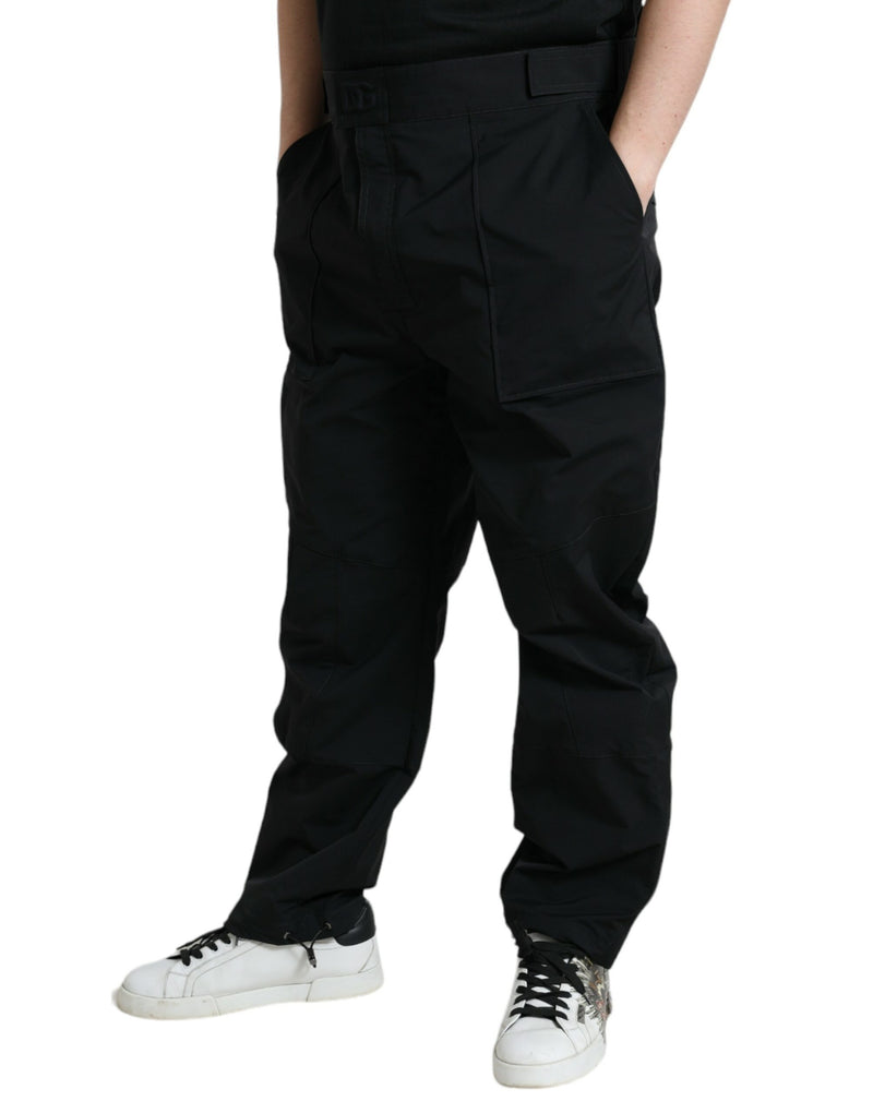 Elegant Casual Black Straight Pants Dolce & Gabbana