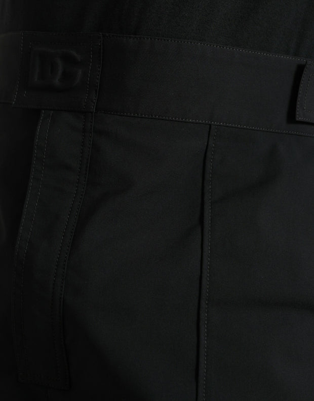 Elegant Casual Black Straight Pants Dolce & Gabbana