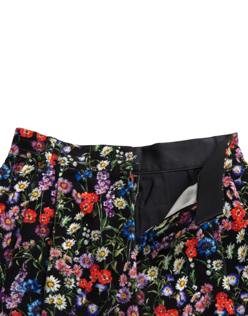 Chic Floral High Waist Hot Pants Shorts Dolce & Gabbana