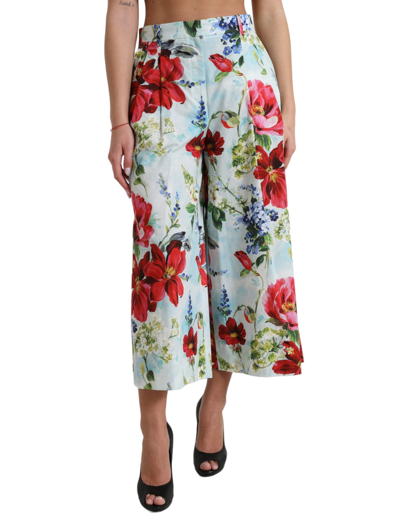 Floral High Waist Wide Leg Pants Dolce & Gabbana