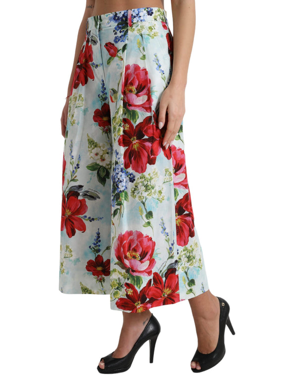 Floral High Waist Wide Leg Pants Dolce & Gabbana