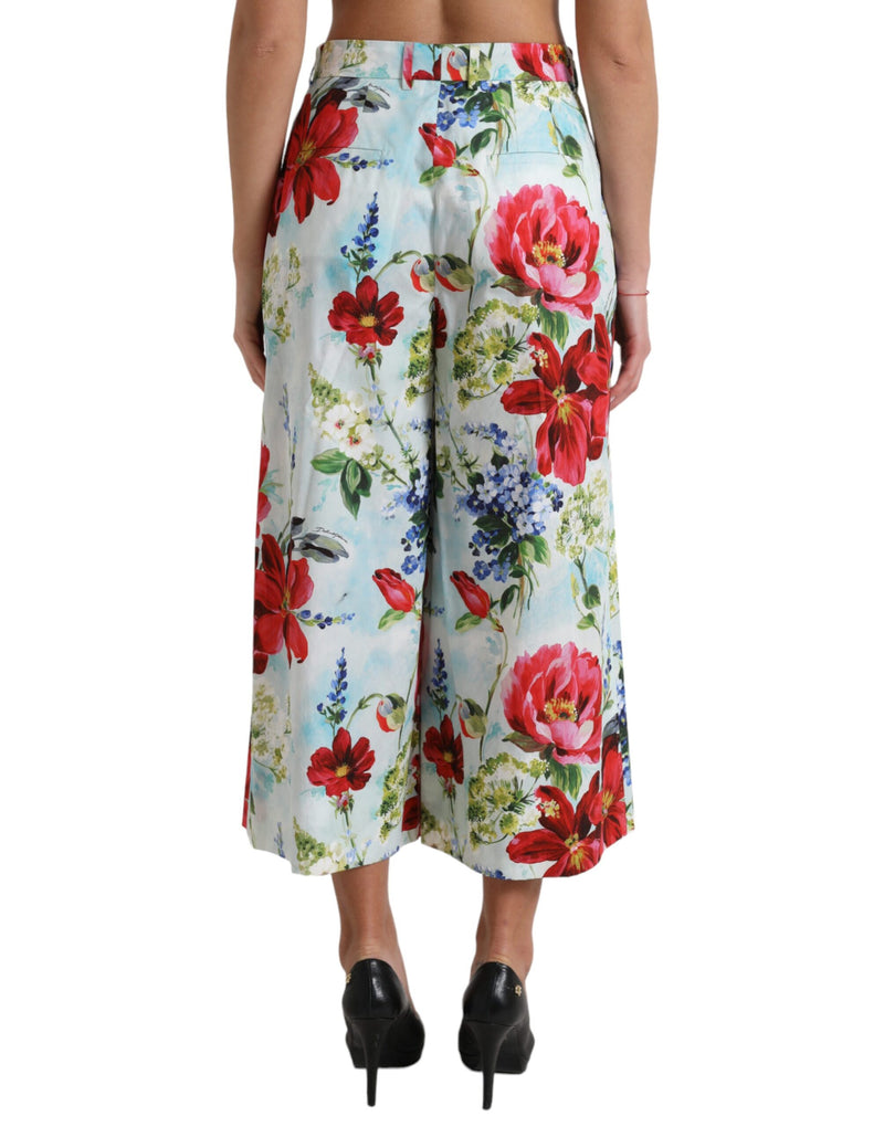 Floral High Waist Wide Leg Pants Dolce & Gabbana