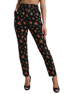 Elegant High-Waist Floral Tapered Pants Dolce & Gabbana