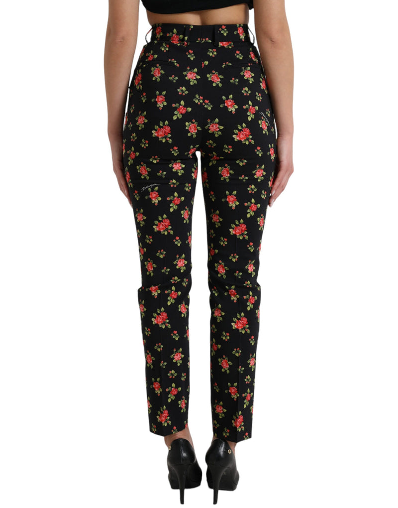 Elegant High-Waist Floral Tapered Pants Dolce & Gabbana