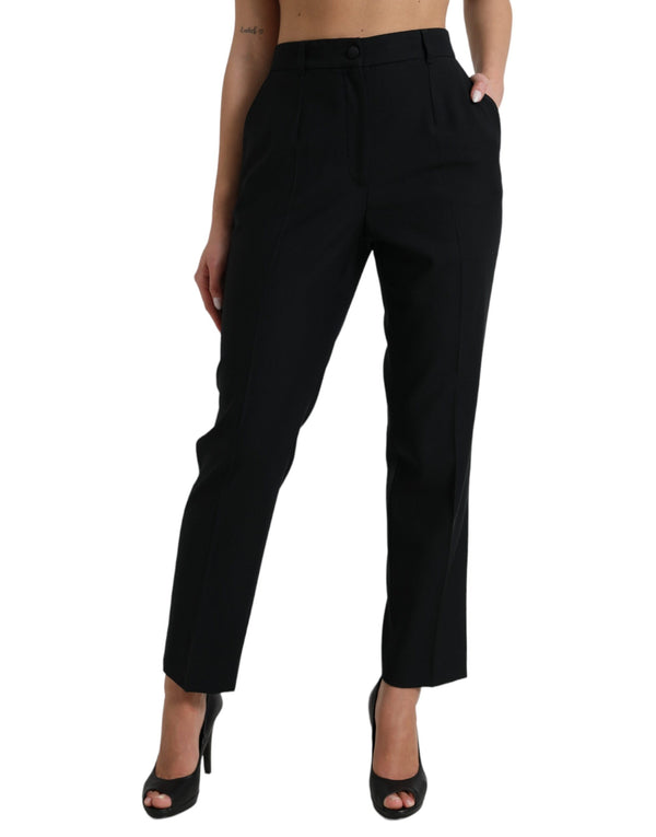 Elegant High Waist Wool Pants Dolce & Gabbana