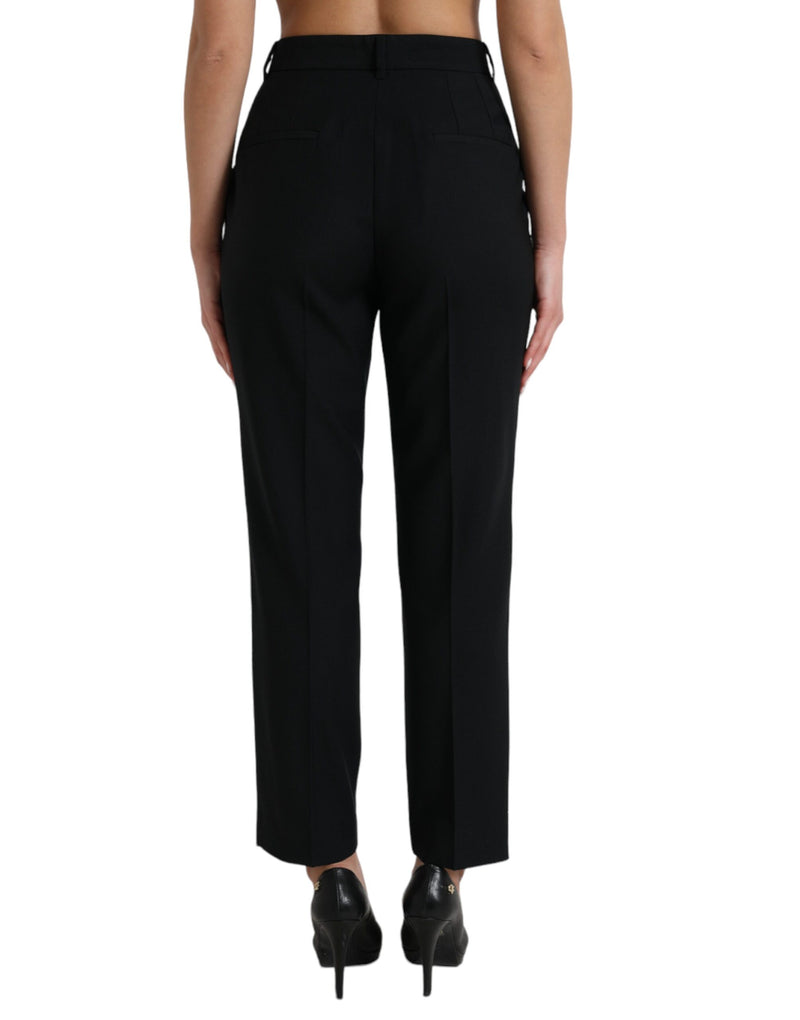 Elegant High Waist Wool Pants Dolce & Gabbana