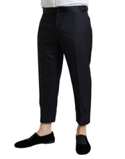 Elegant Wool-Silk Blend Cropped Dress Pants Dolce & Gabbana