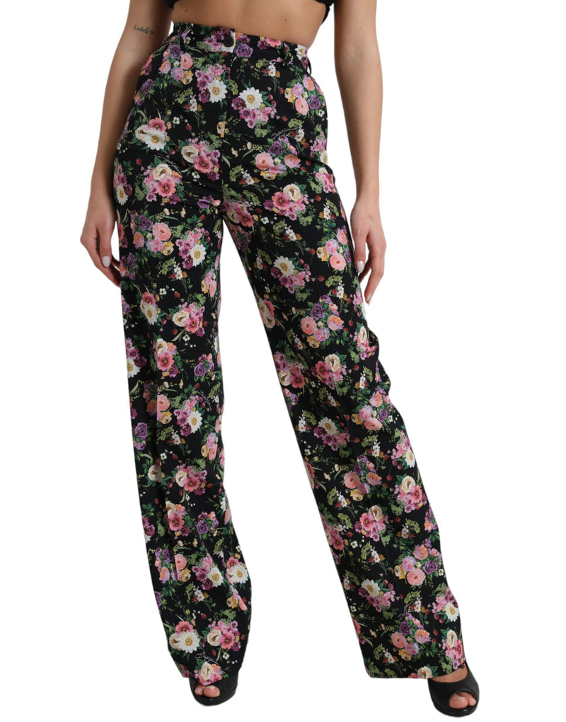 Floral High Waist Wide Leg Pants Dolce & Gabbana