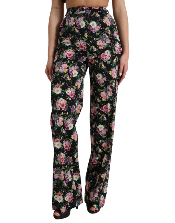 Floral High Waist Wide Leg Pants Dolce & Gabbana