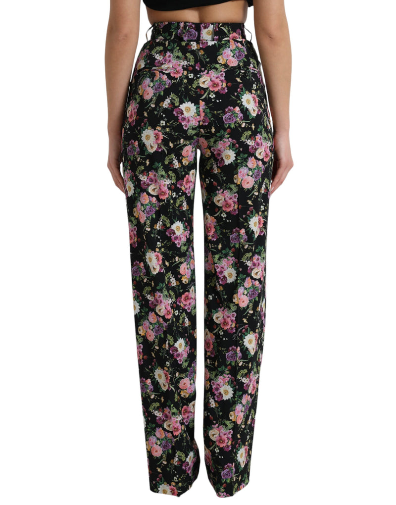 Floral High Waist Wide Leg Pants Dolce & Gabbana