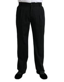 Elegant Black Wool Dress Pants Dolce & Gabbana