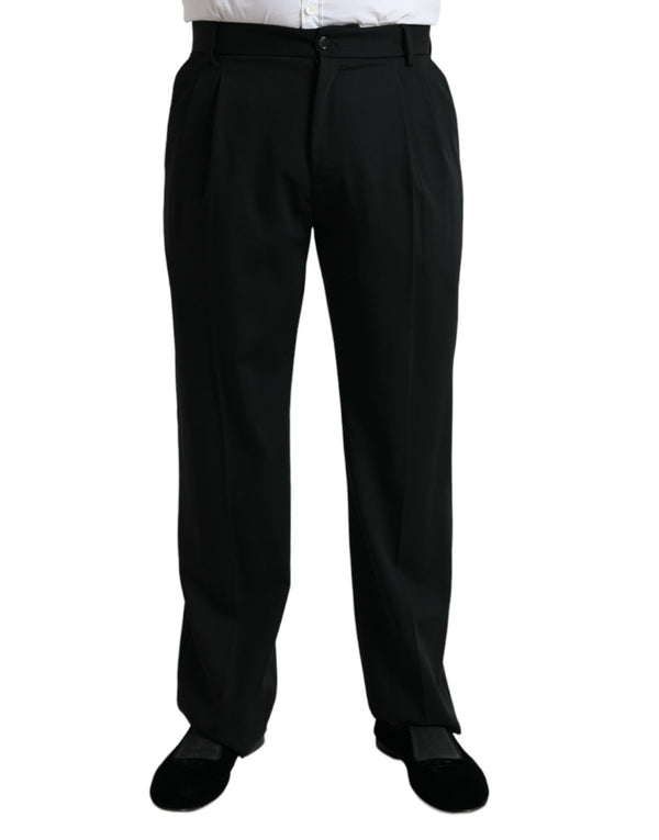 Elegant Black Wool Dress Pants Dolce & Gabbana