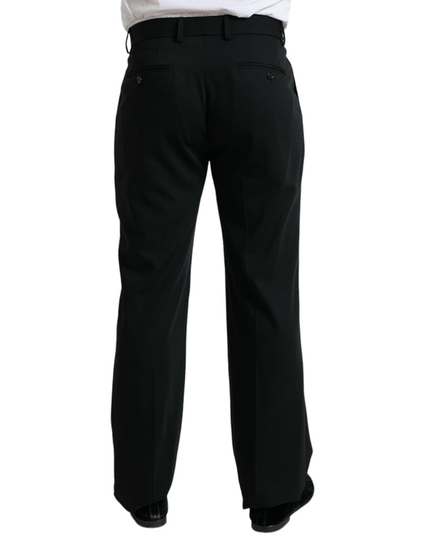 Elegant Black Wool Dress Pants Dolce & Gabbana