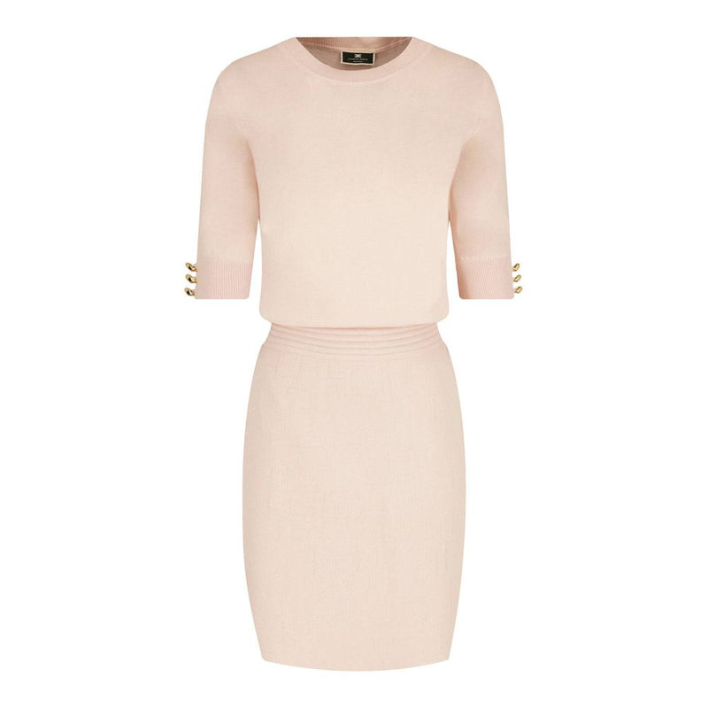 "Pink Viscose Women Dress" Elisabetta Franchi