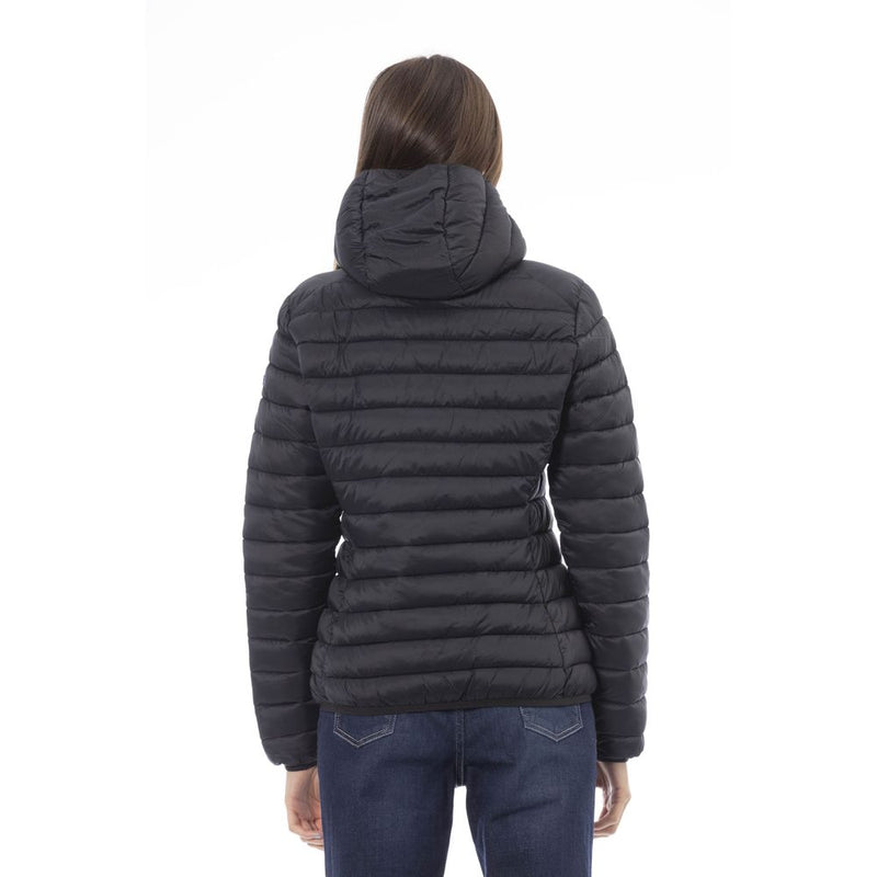 Black Nylon Women Jacket Invicta