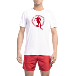 White Cotton Men T-Shirt Bikkembergs