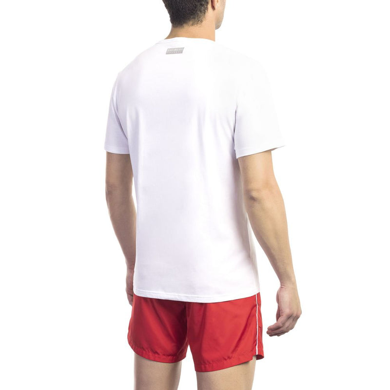 White Cotton Men T-Shirt Bikkembergs
