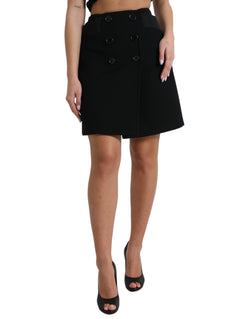 Elegant High-Waist A-Line Mini Skirt Dolce & Gabbana