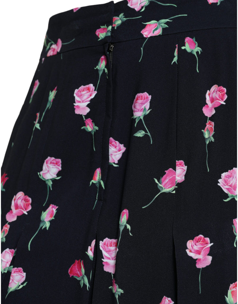 Elegant Floral A-Line Knee-Length Skirt Dolce & Gabbana