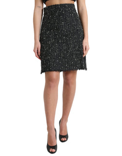 Elegant Tweed High-Waist Mini Skirt Dolce & Gabbana