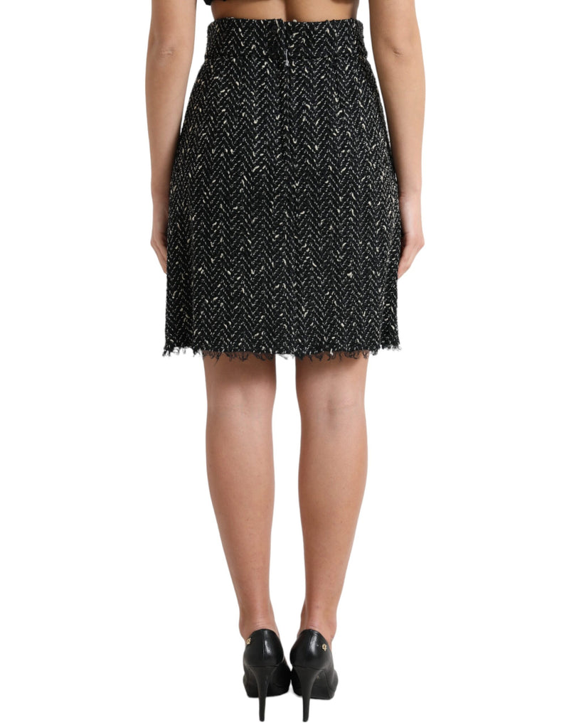 Elegant Tweed High-Waist Mini Skirt Dolce & Gabbana