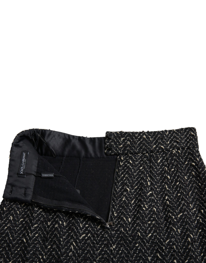 Elegant Tweed High-Waist Mini Skirt Dolce & Gabbana