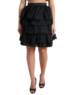 Elegant Tiered A-Line Mini Skirt Dolce & Gabbana