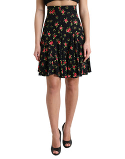 Floral A-Line Mini Skirt with High Waist Dolce & Gabbana