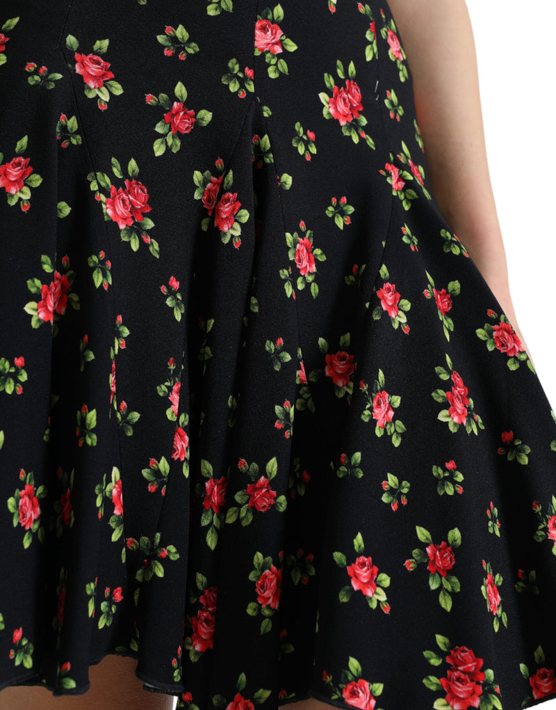 Floral A-Line Mini Skirt with High Waist Dolce & Gabbana