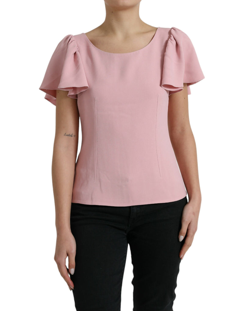 Chic Pink Bell Sleeve Top Dolce & Gabbana