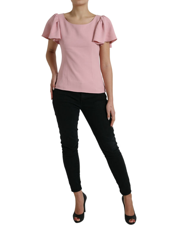 Chic Pink Bell Sleeve Top Dolce & Gabbana