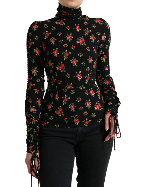 Elegant Floral Silk Blend Top Dolce & Gabbana