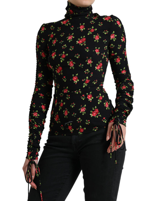 Elegant Floral Silk Blend Top Dolce & Gabbana