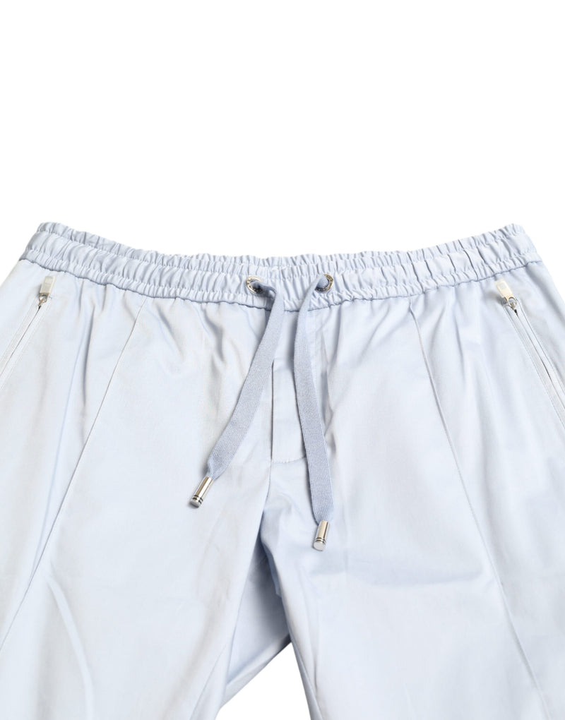 Elegant Light Blue Jogger Pants for Men Dolce & Gabbana