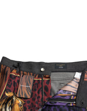 Multicolor Tiger Print Loose Denim Jeans Dolce & Gabbana