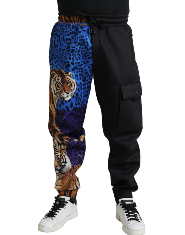 Elegant Tiger Print Joggers Dolce & Gabbana