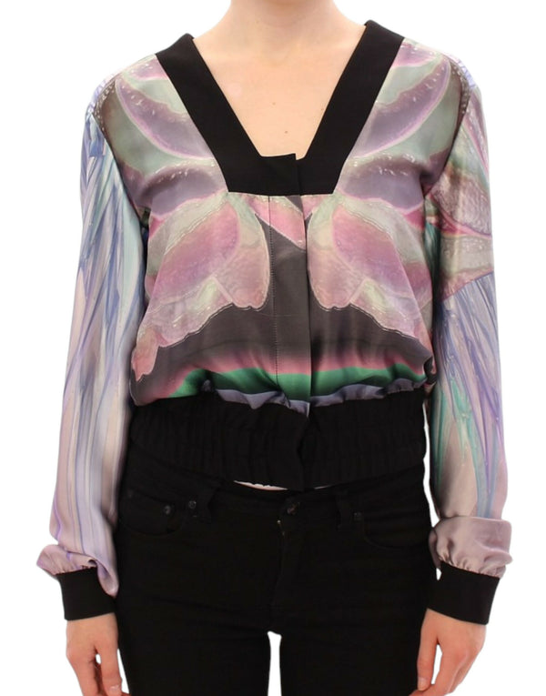 Multicolor Silk Blouse Jacket Sergei Grinko