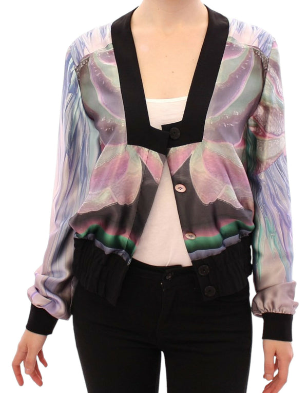 Multicolor Silk Blouse Jacket Sergei Grinko