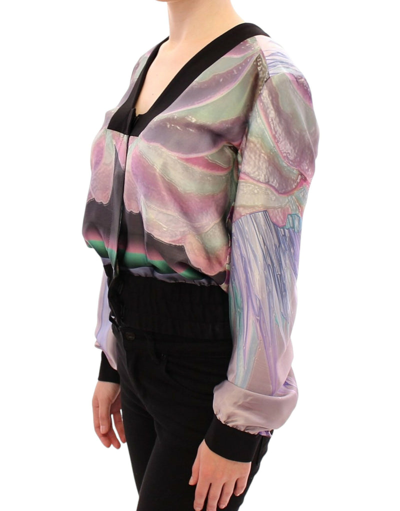 Multicolor Silk Blouse Jacket Sergei Grinko