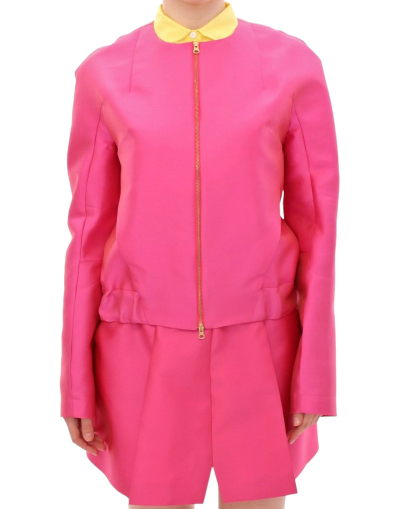 Elegant Pink Silk Blend Jacket CO|TE