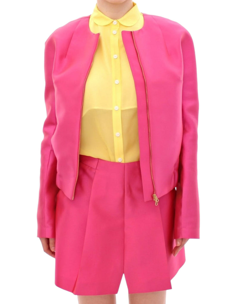 Elegant Pink Silk Blend Jacket CO|TE