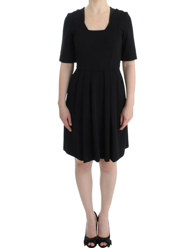 Elegant Black Short Sleeve Venus Dress CO|TE