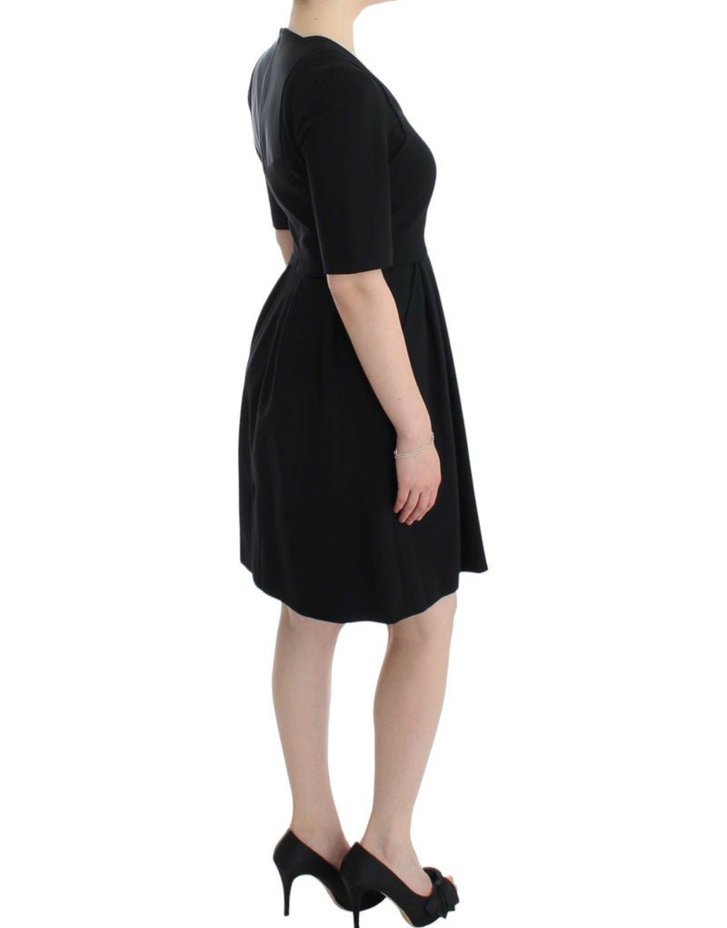 Elegant Black Short Sleeve Venus Dress CO|TE