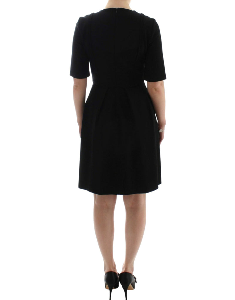 Elegant Black Short Sleeve Venus Dress CO|TE