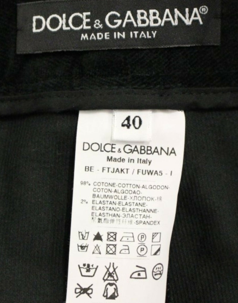 Elegant Designer Black Shorts Dolce & Gabbana